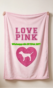 Victoria's Secret PINK Flannel Throw Blanket Soft Sofa Blanket V237